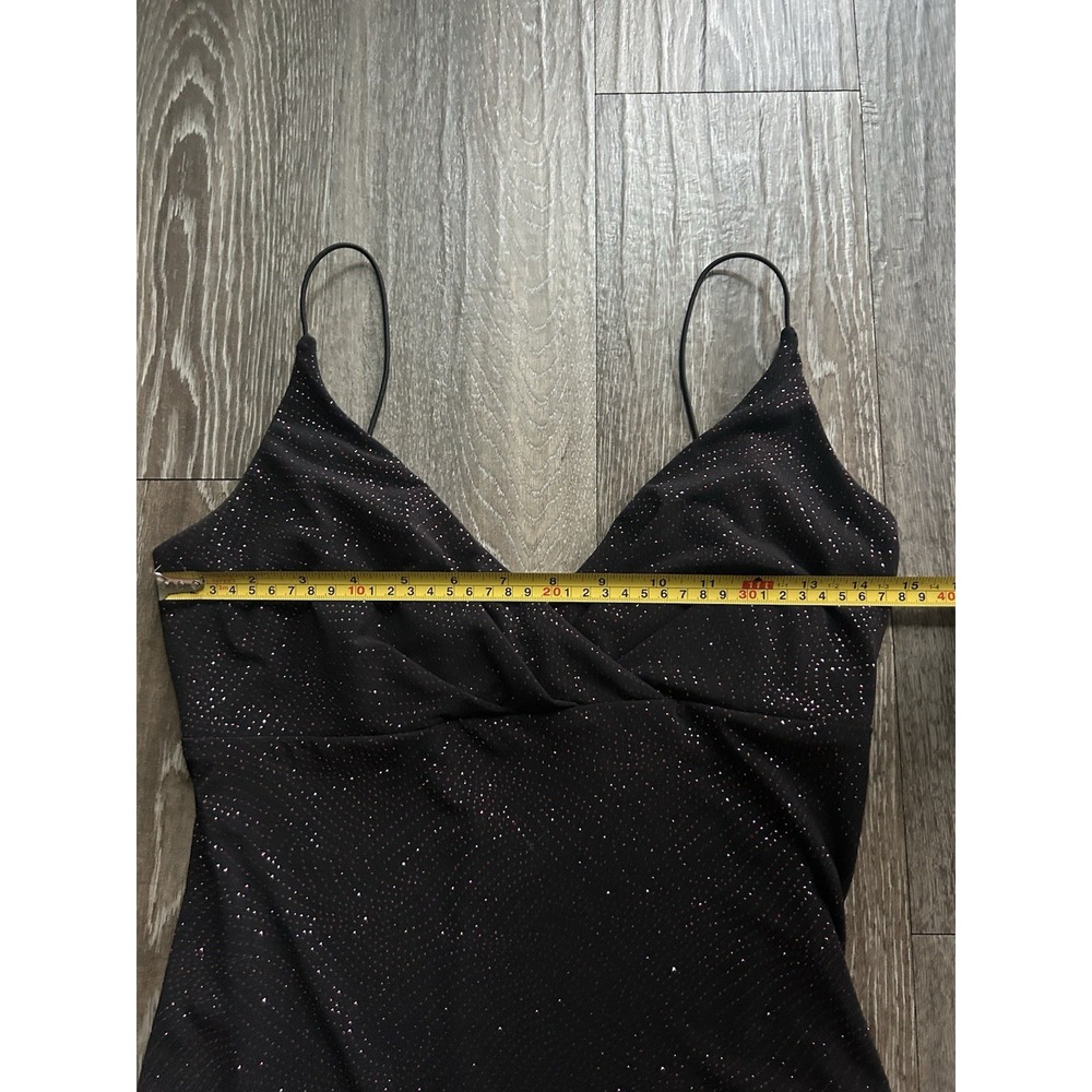 Vintage Y2K 90s Glitter Handkerchief Hem Dress Y2K Fairy Whimsigoth Grunge Vampy - Picture 4 of 7